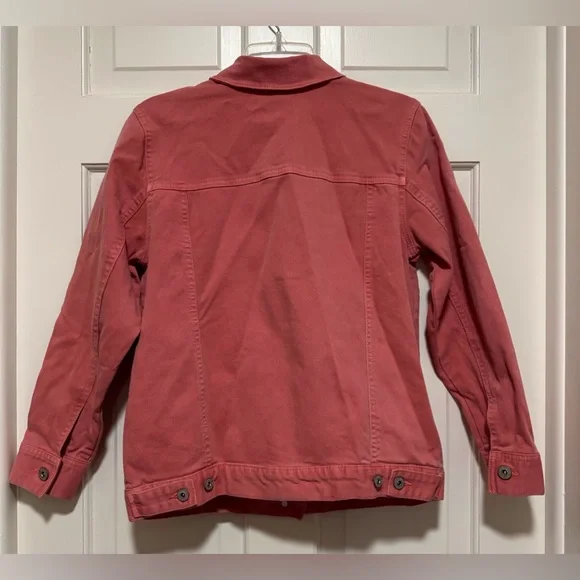 Style & Co.—Denim Jacket, S, Coral/Salmon/Pink, EUC—Worn & Washed Once! So cute! - Picture 2 of 5
